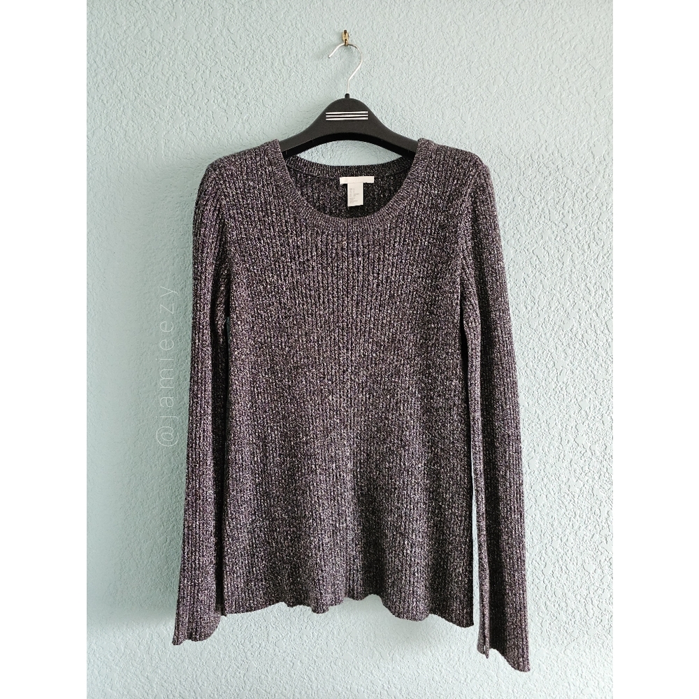 H&M | Ribbed Knit Split Cuff Sweater